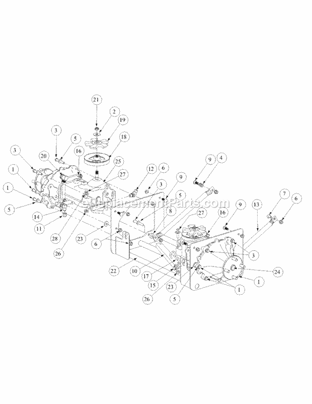 Drive Assembly Diagram and Parts List for 53AB5B5M150-18-HP Cub Cadet Lawn Tractor